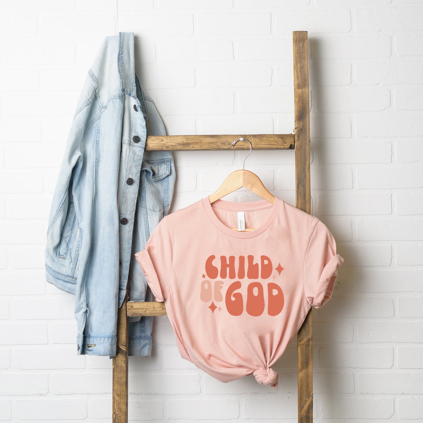 Retro I Am A Child Of God | Short Sleeve Crew Neck