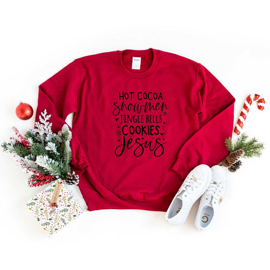 Hot Cocoa Snowmen Jesus | Sweatshirt