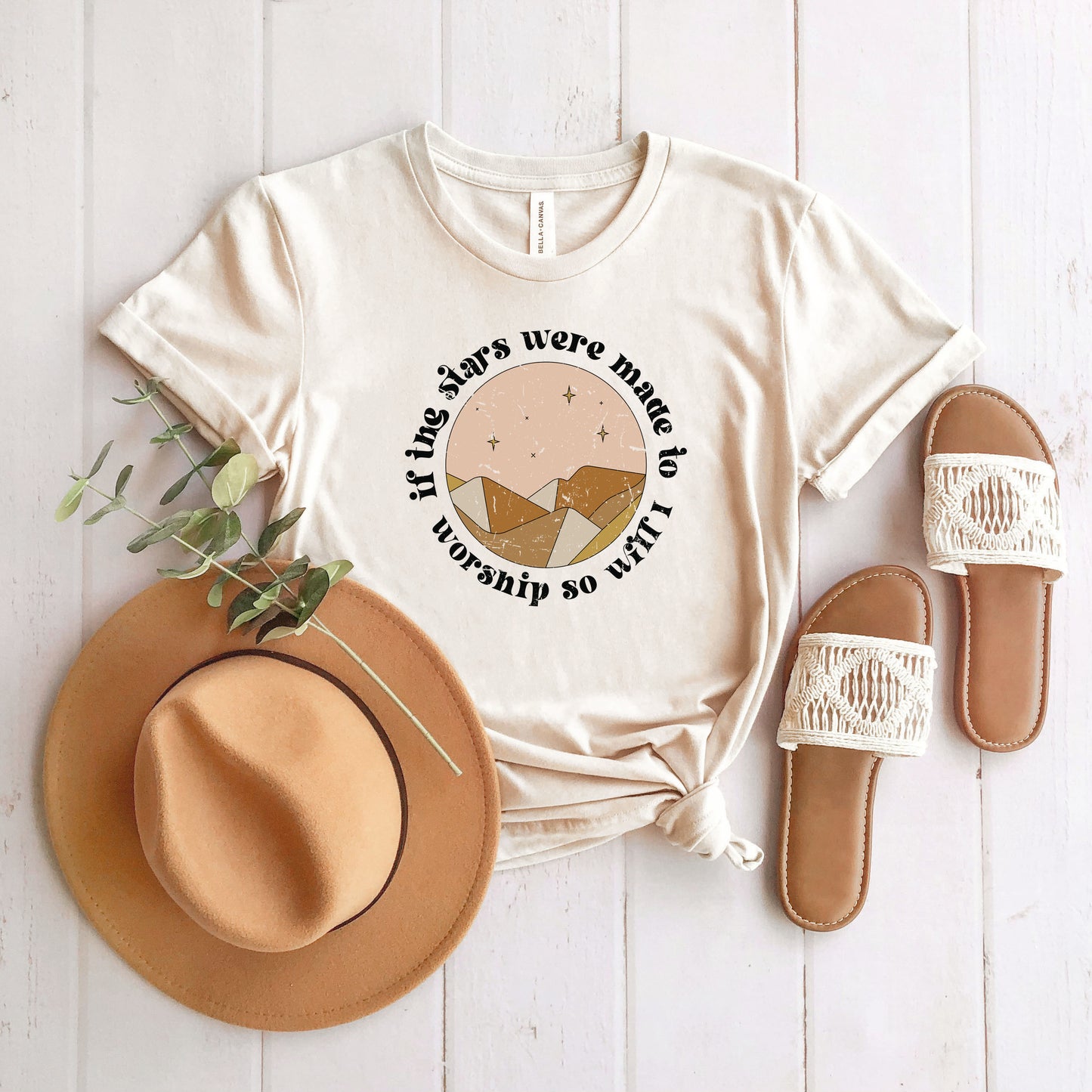Vintage If The Stars Were Made To Worship | Short Sleeve Crew Neck
