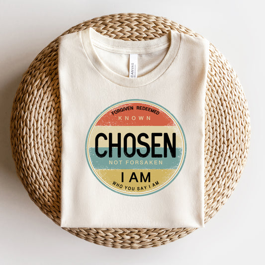 Chosen Not Forsaken Colorful | Short Sleeve Crew Neck