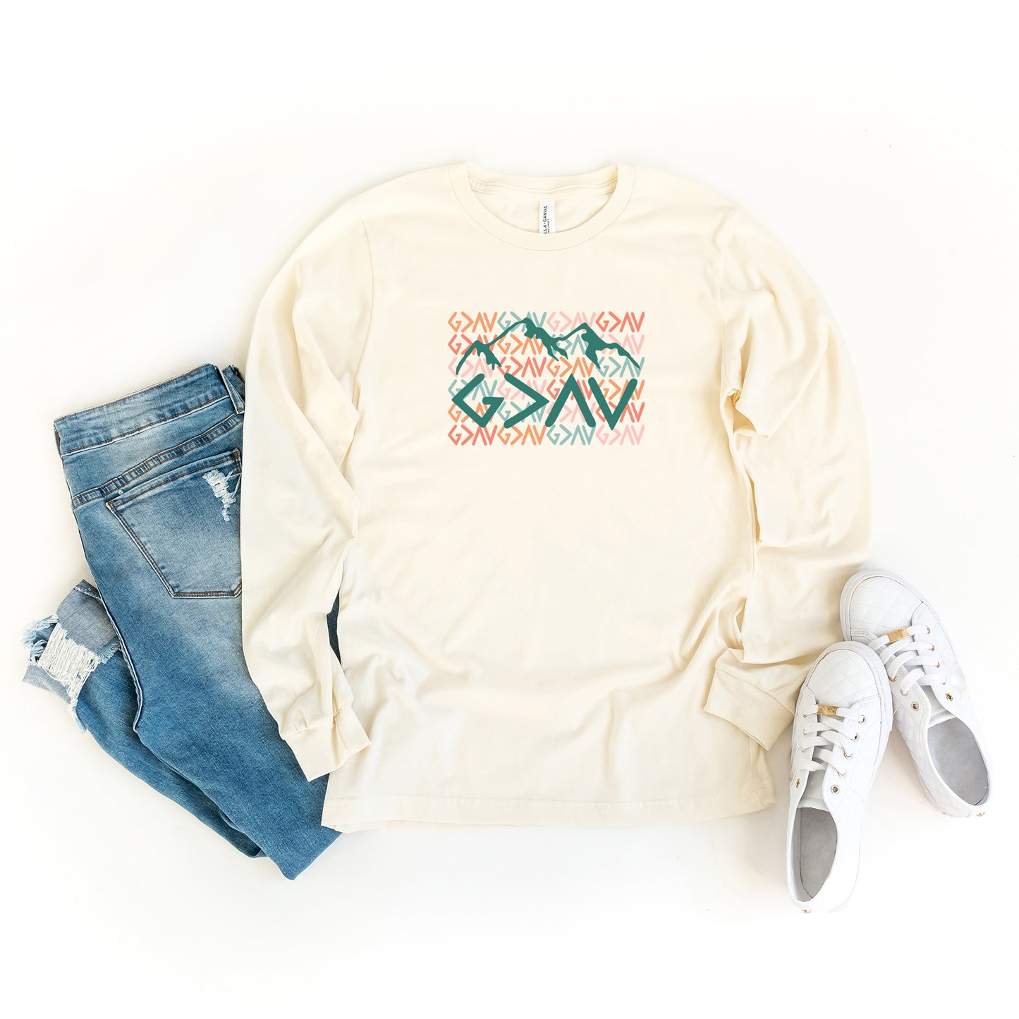 God Is Greater Mountains | Long Sleeve Crew Neck