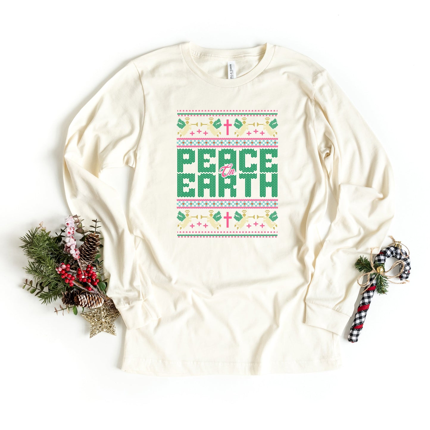 Peace On Earth Knit | Long Sleeve Crew Neck