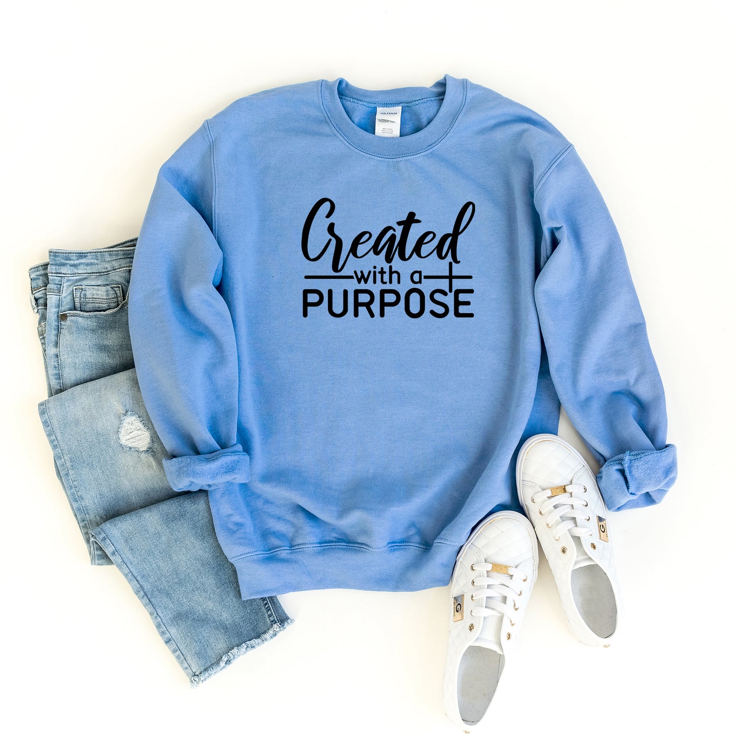 Created With A Purpose Cross | Sweatshirt