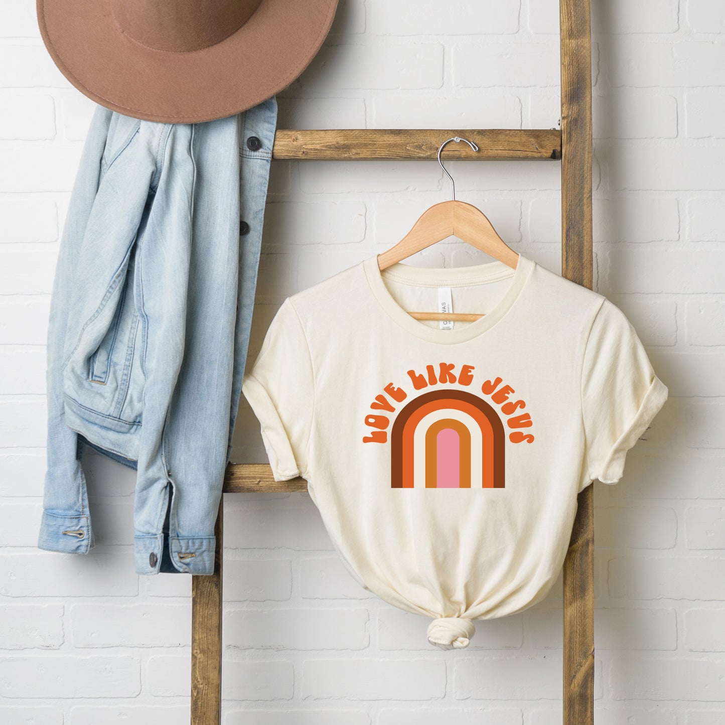 Love Like Jesus Rainbow | Short Sleeve Crew Neck