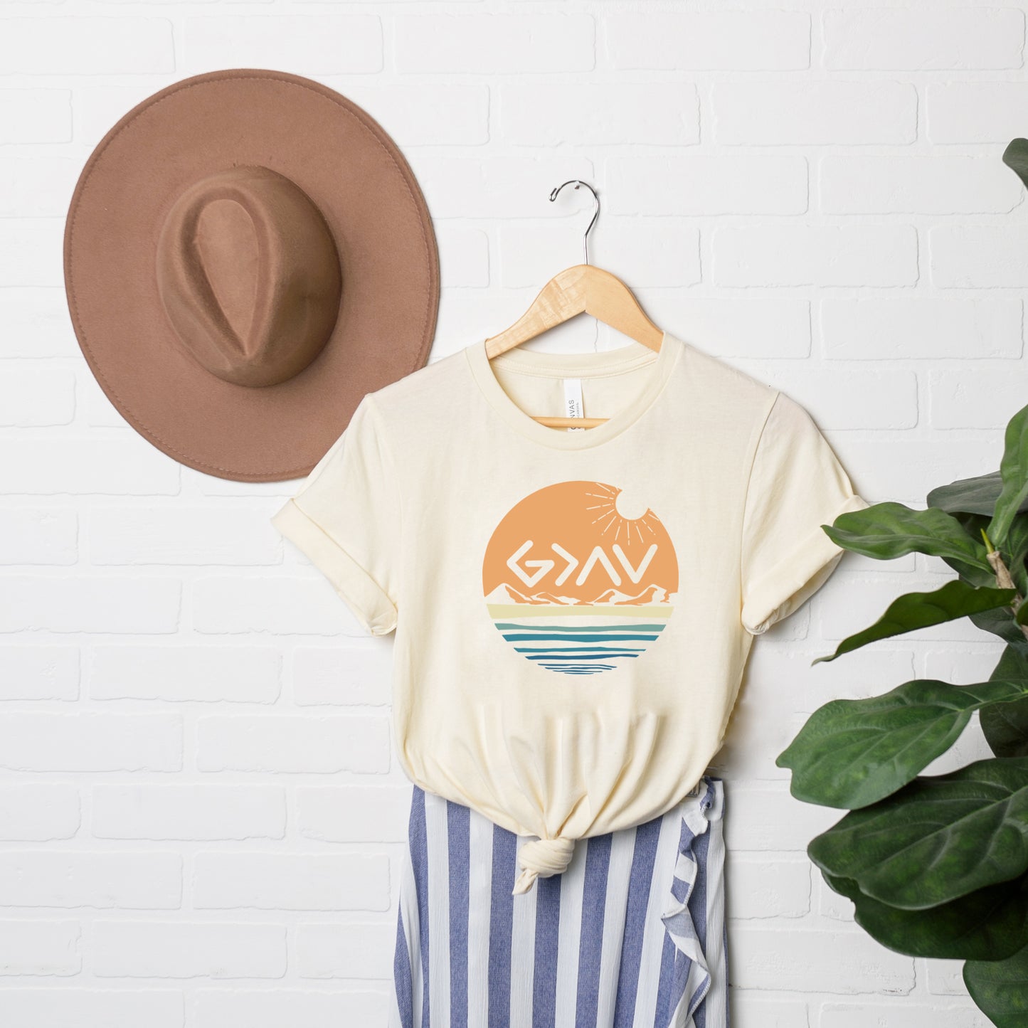 God Is Greater Sunset | Short Sleeve Crew Neck