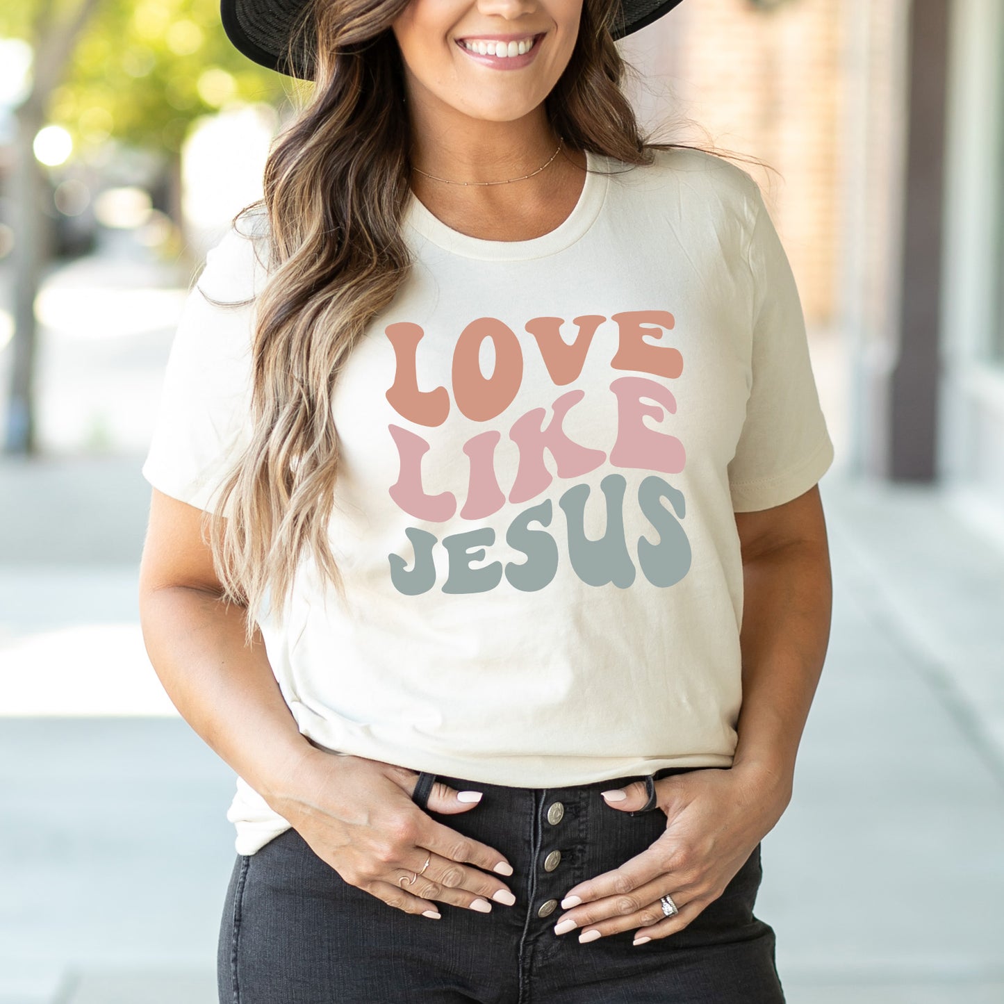Love Like Jesus Wavy | Short Sleeve Crew Neck