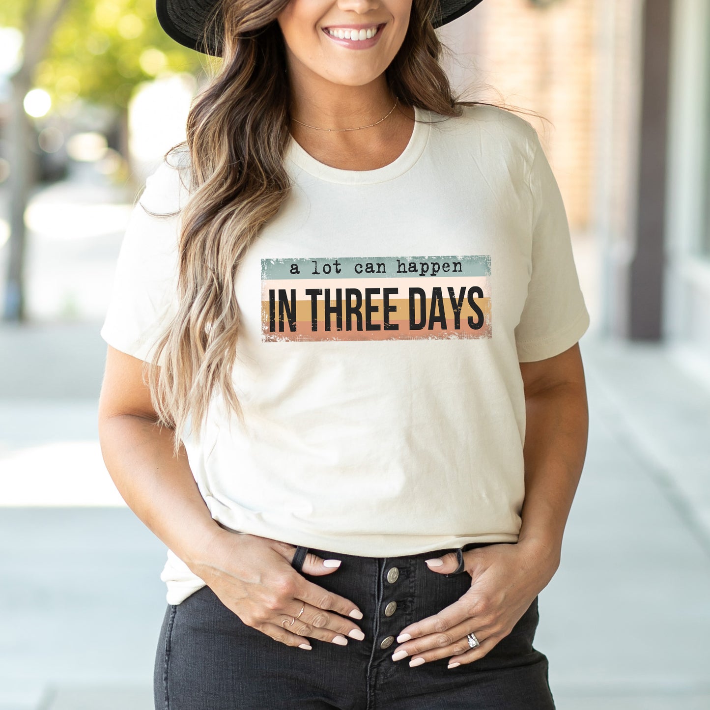 A Lot Can Happen In Three Days Colorful | Short Sleeve Crew Neck