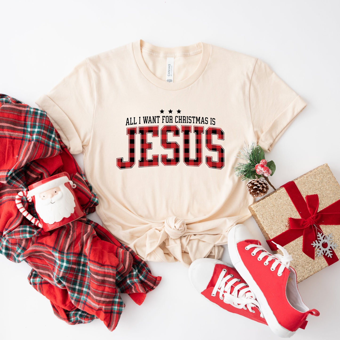 All I Want For Christmas Is Jesus | Short Sleeve Crew Neck