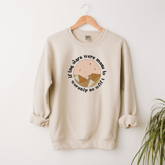 Vintage If The Stars Were Made To Worship | Sweatshirt