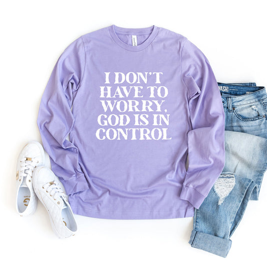 God is in Control | Long Sleeve Crew Neck