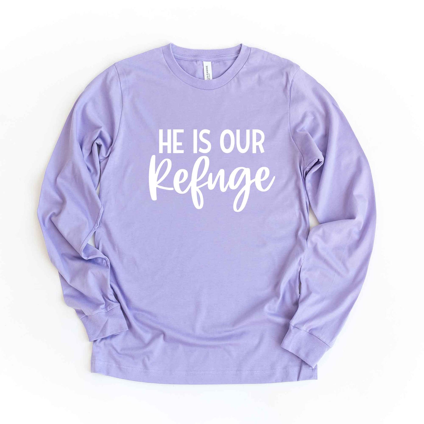He Is Our Refuge | Long Sleeve Crew Neck