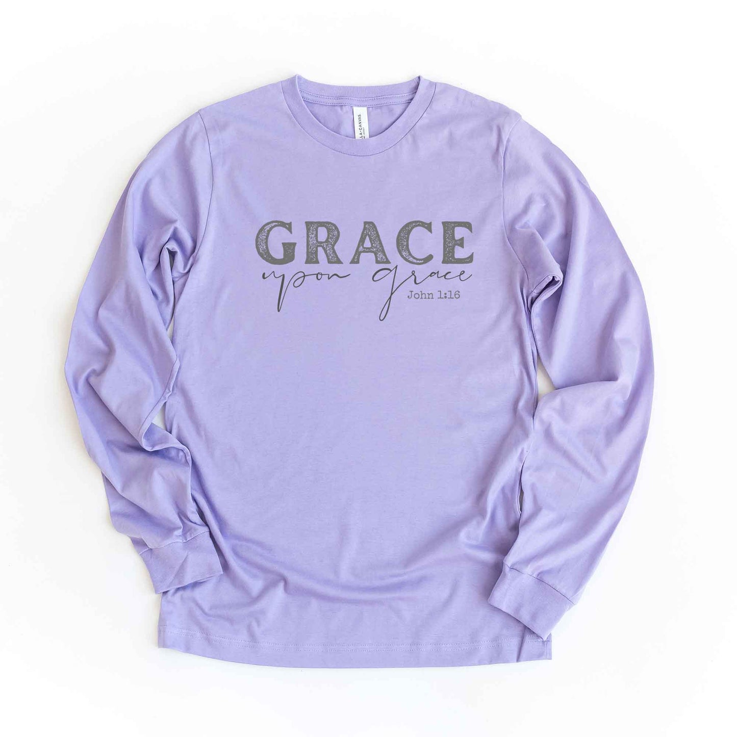 Grace Upon Grace Cursive | Long Sleeve Crew Neck