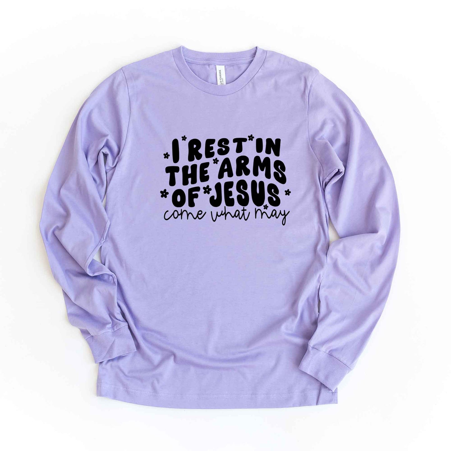 I Rest In The Arms Of Jesus | Long Sleeve Crew Neck