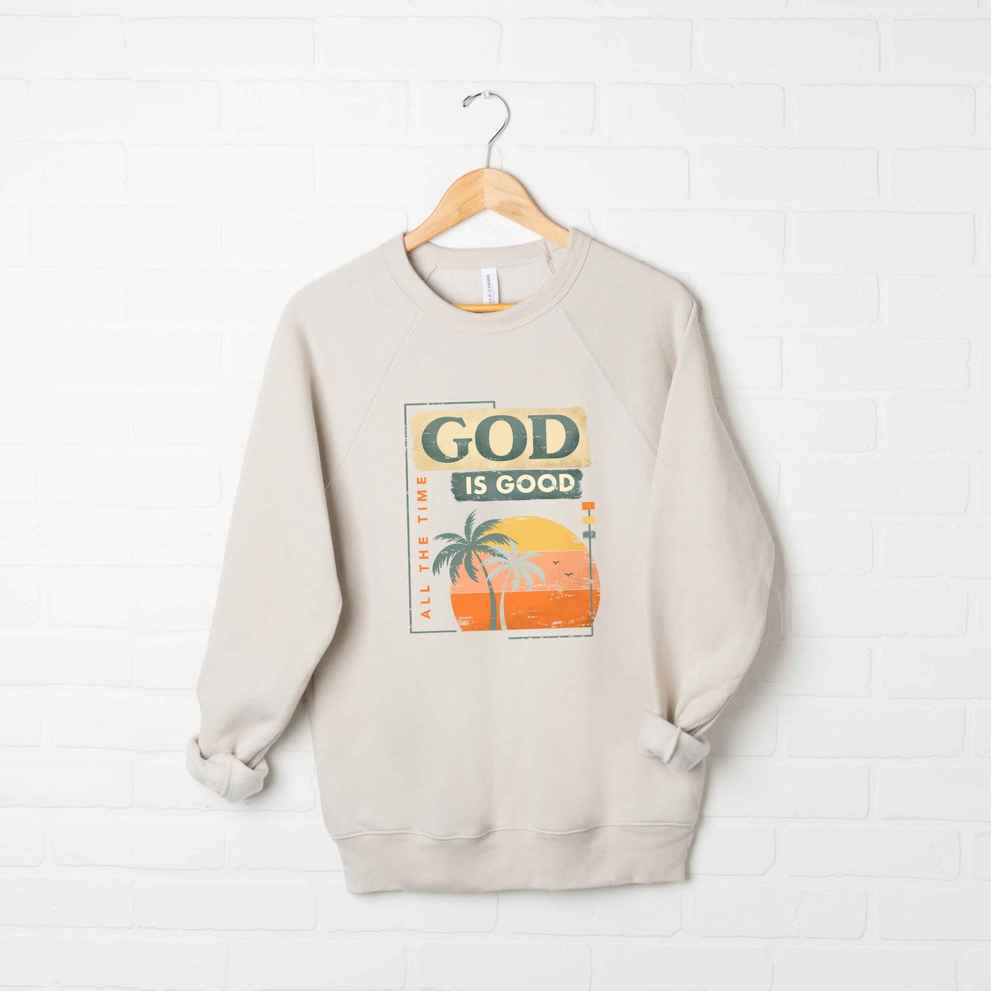 God Is Good Sunset | Bella Canvas Premium Sweatshirt