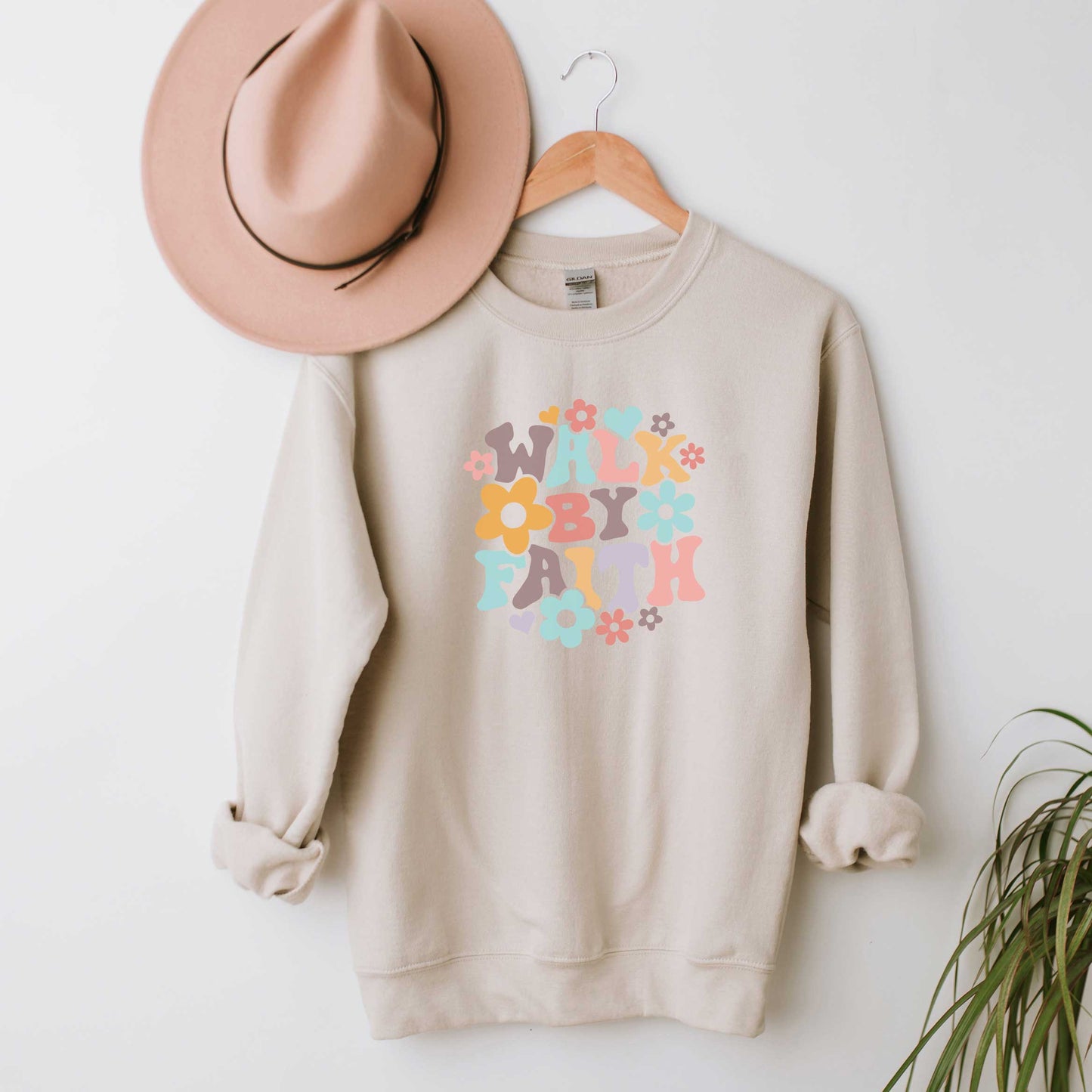 Walk By Faith Flowers | Sweatshirt