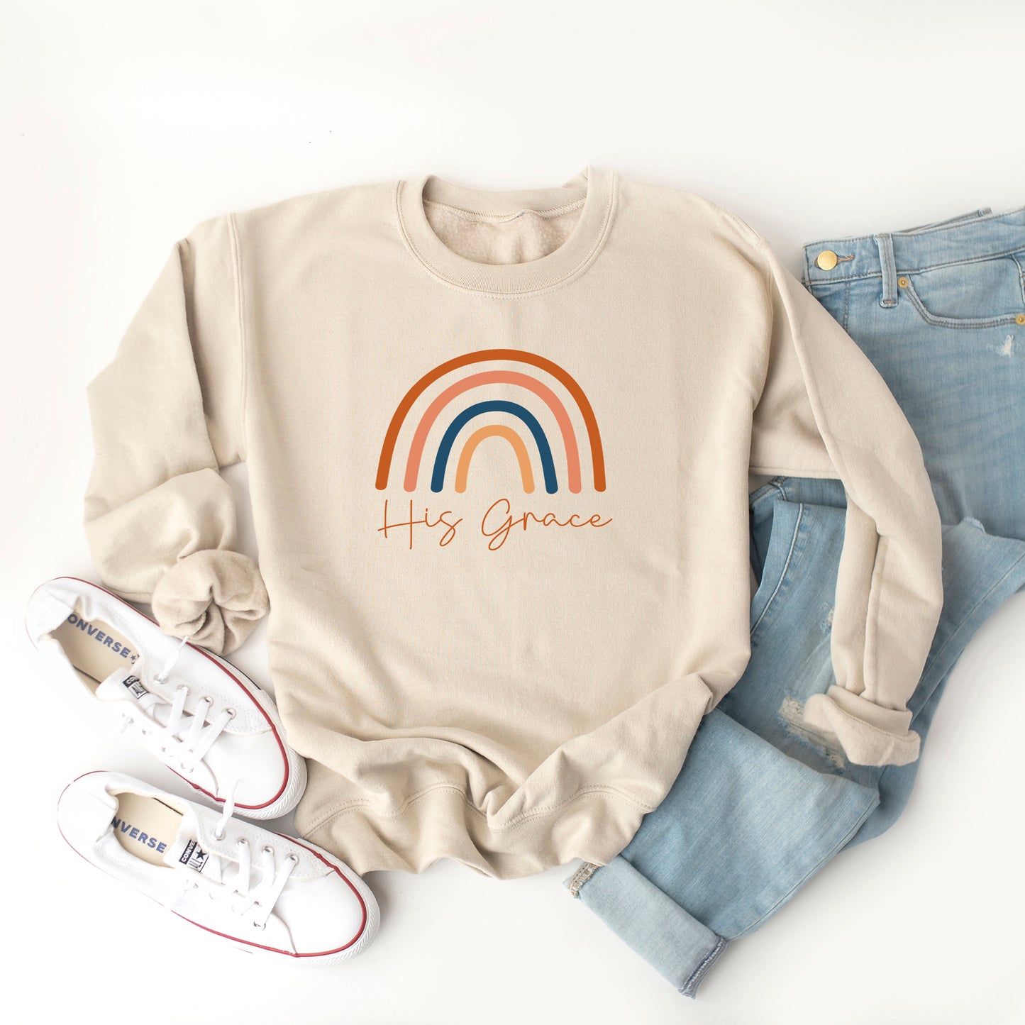 His Grace Rainbow | Sweatshirt