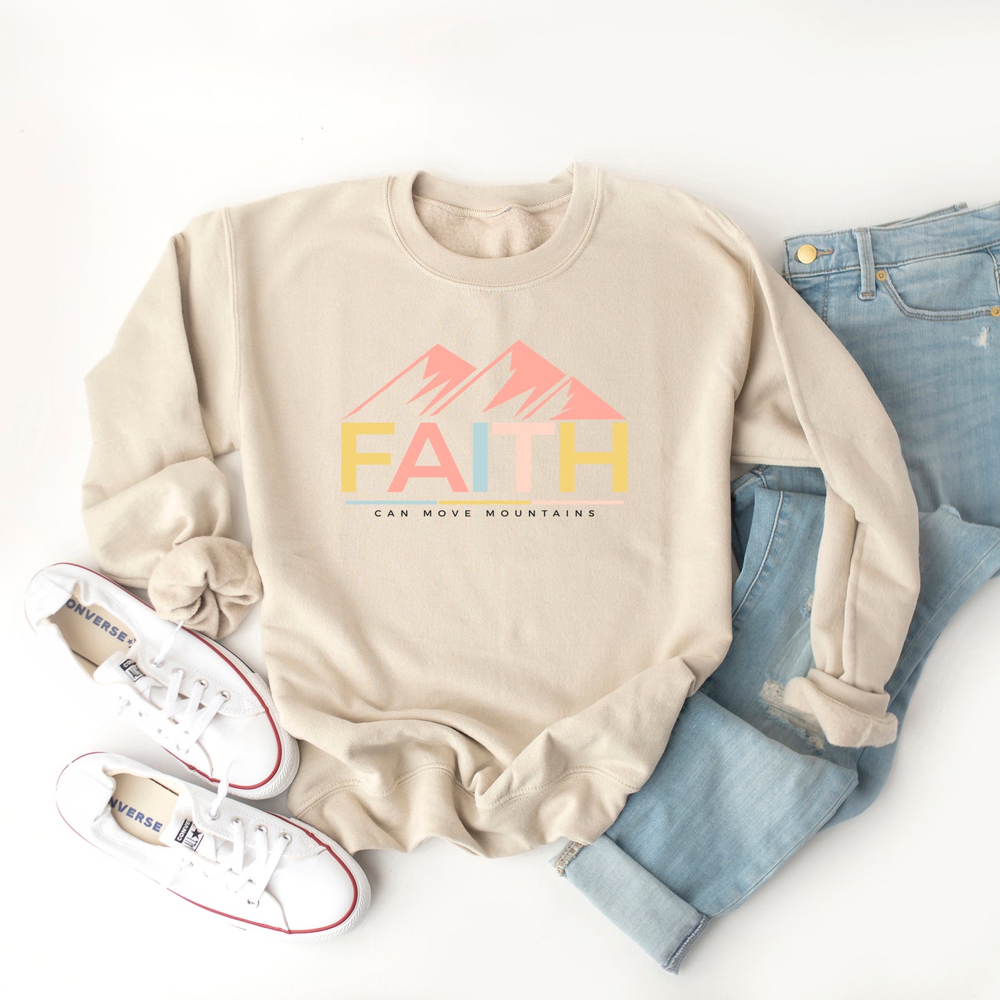 Bright Faith Can Move Mountains | Sweatshirt