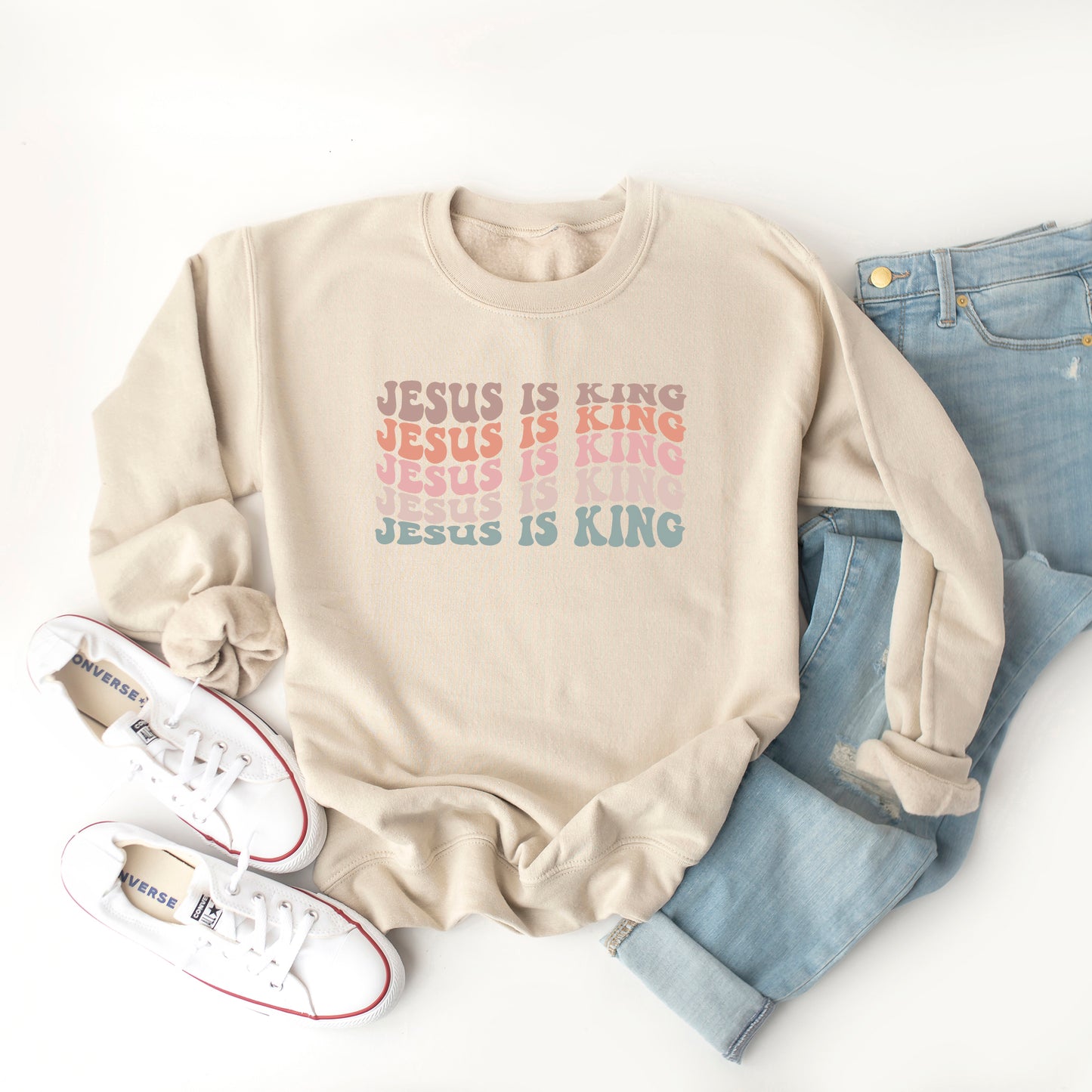 Jesus Is King Wavy | Sweatshirt