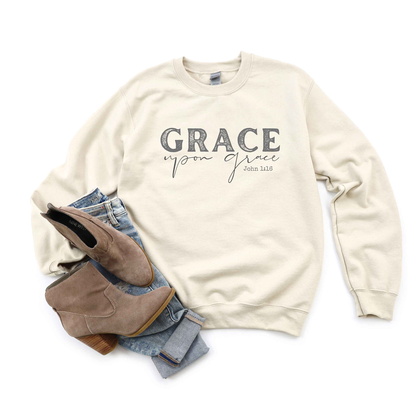 Grace Upon Grace Cursive | Sweatshirt