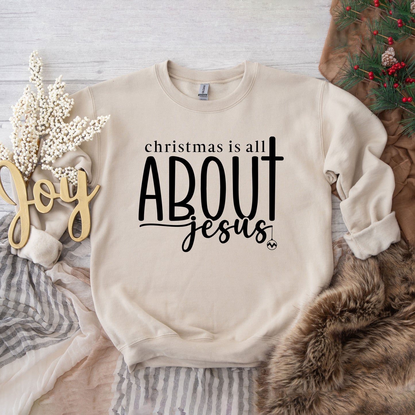 Christmas Is All About Jesus Ornament | Sweatshirt