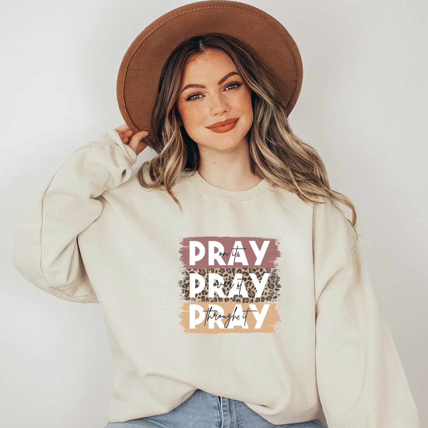Pray On It Colorful | Sweatshirt
