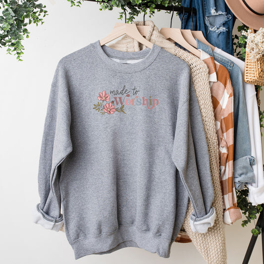 Made To Worship Flowers | Sweatshirt