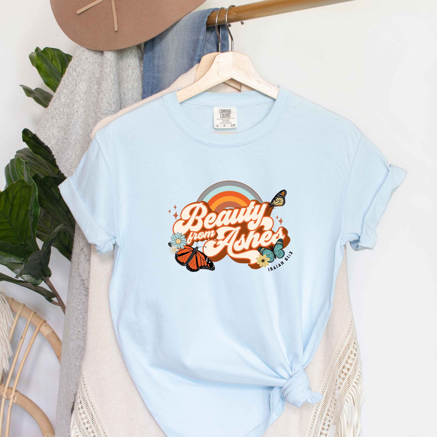 Beauty From Ashes Butterfly | Garment Dyed Tee