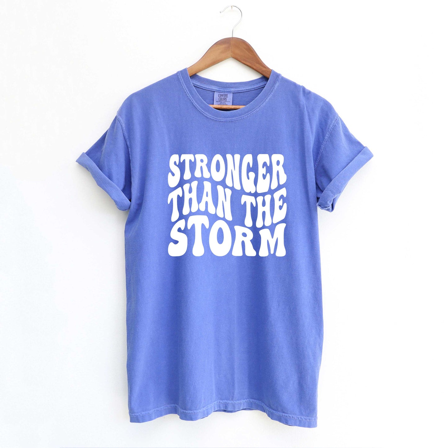 Retro Stronger Than The Storm Wavy | Garment Dyed Tee