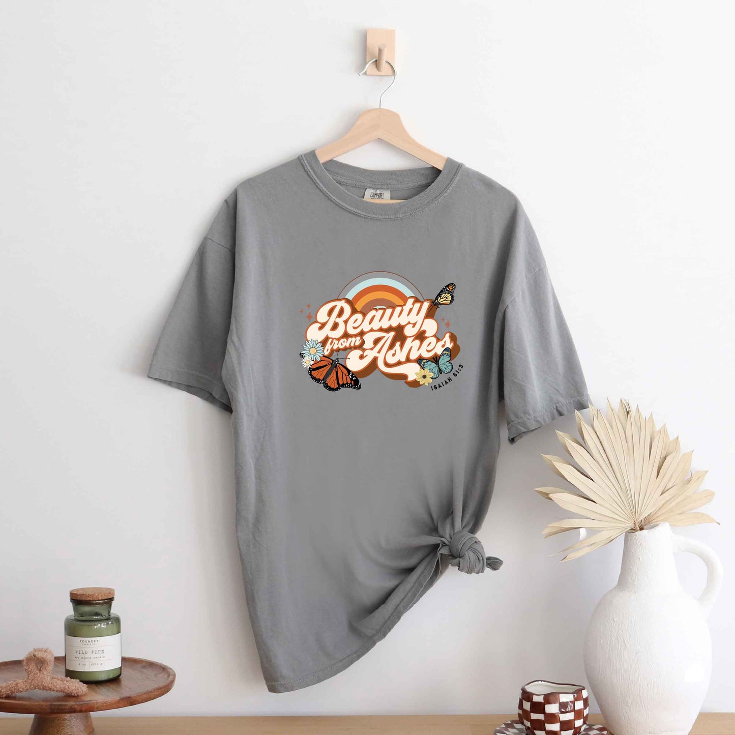 Beauty From Ashes Butterfly | Garment Dyed Tee