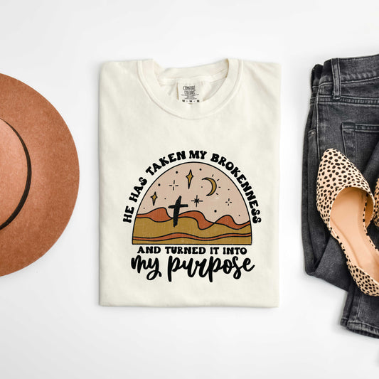 Brokenness To Purpose Desert | Garment Dyed Tee