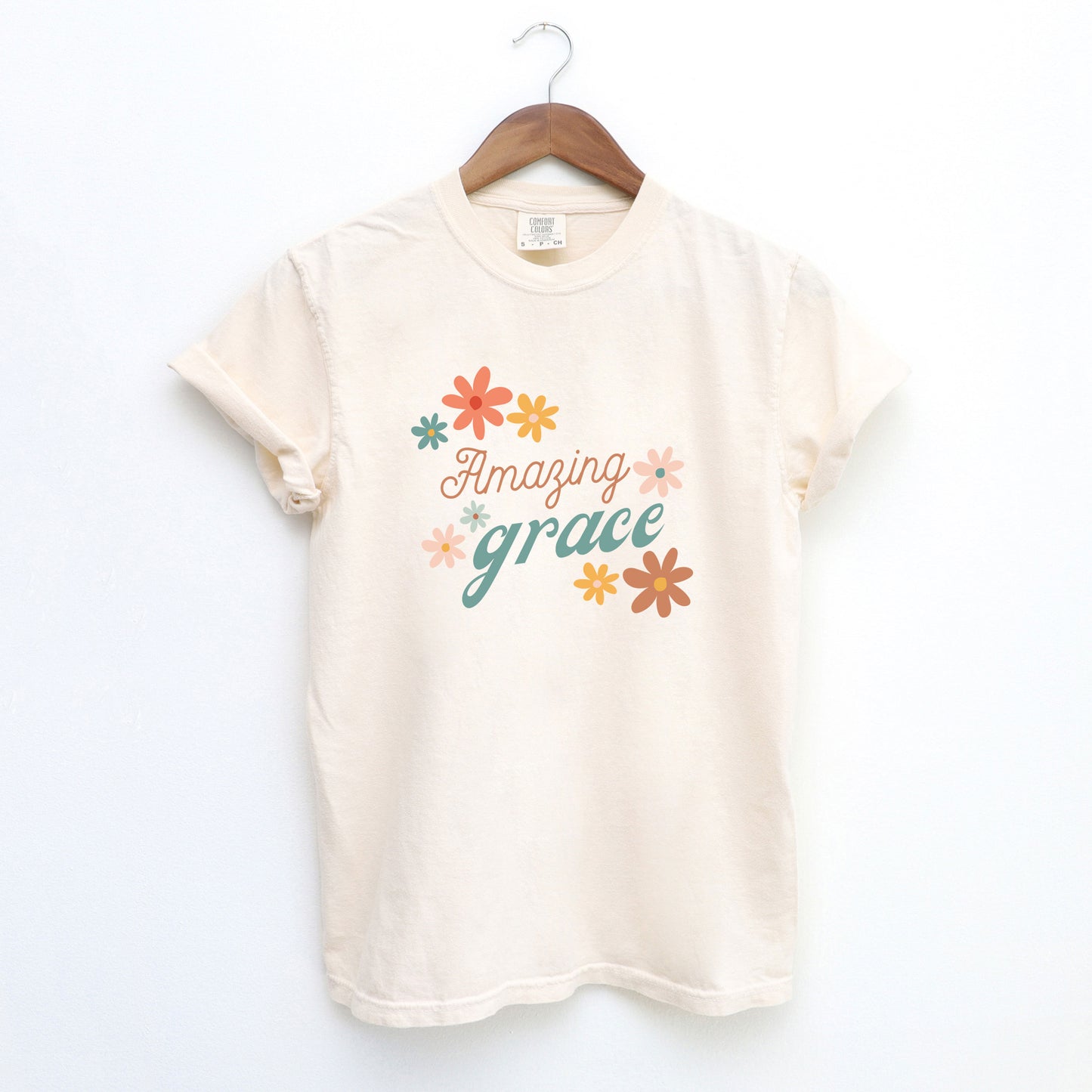 Amazing Grace Flowers | Garment Dyed Tee