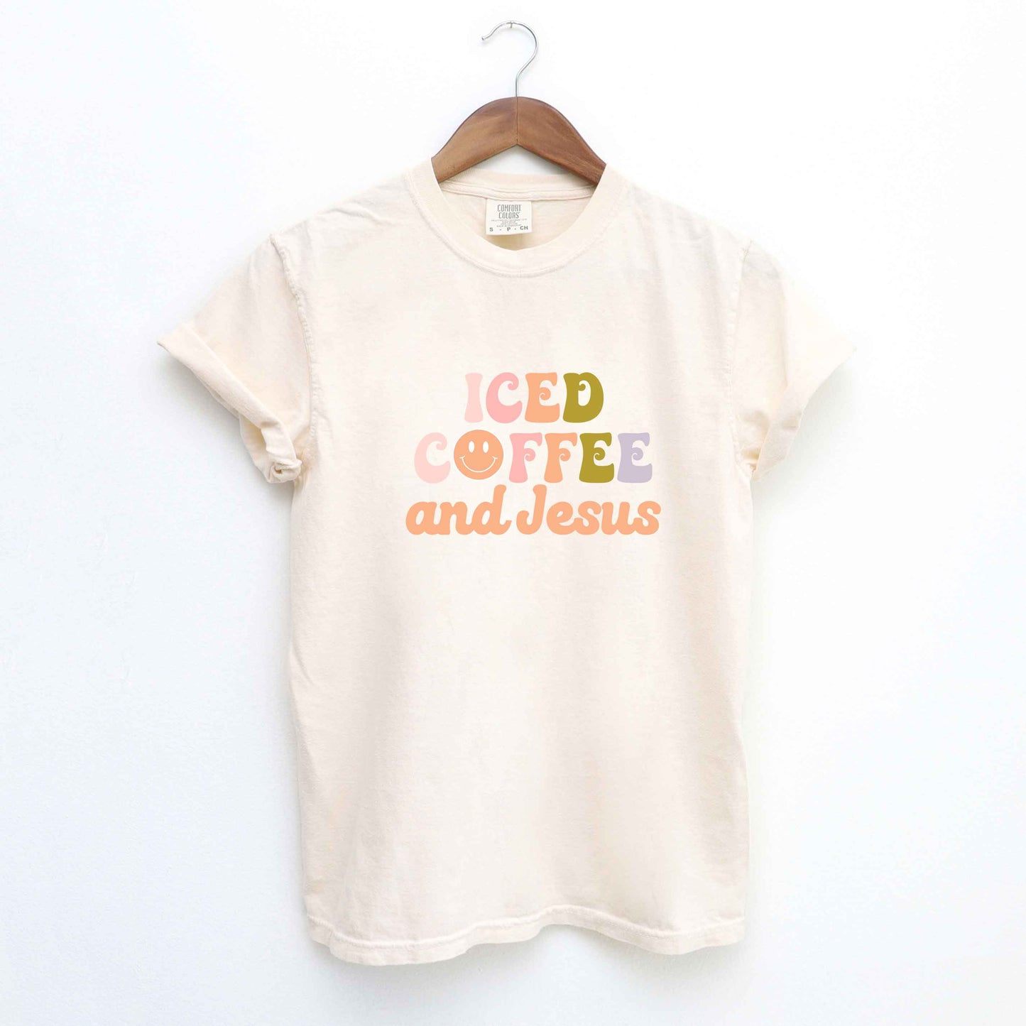 Iced Coffee And Jesus | Garment Dyed Tee