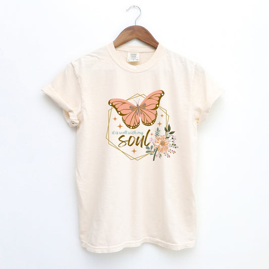 It Is Well Butterfly | Garment Dyed Tee