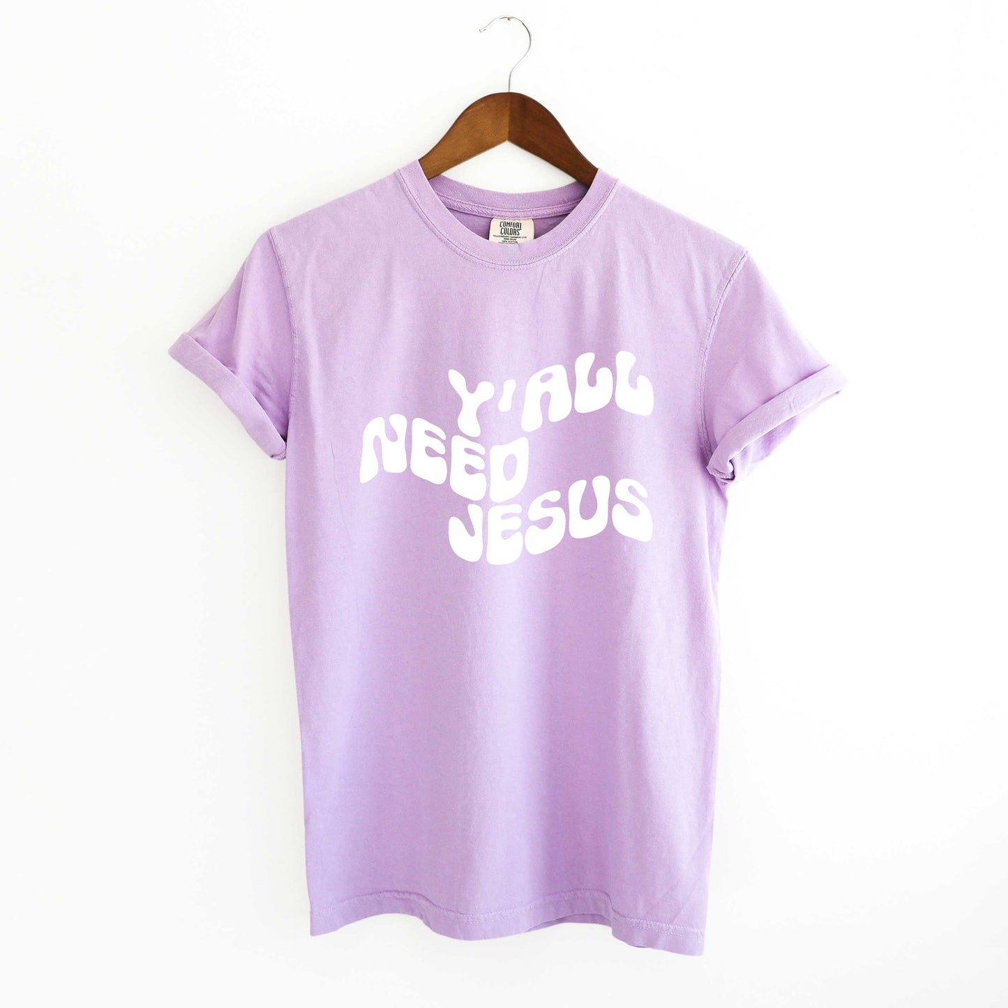 Retro Y'all Need Jesus Wavy | Garment Dyed Tee