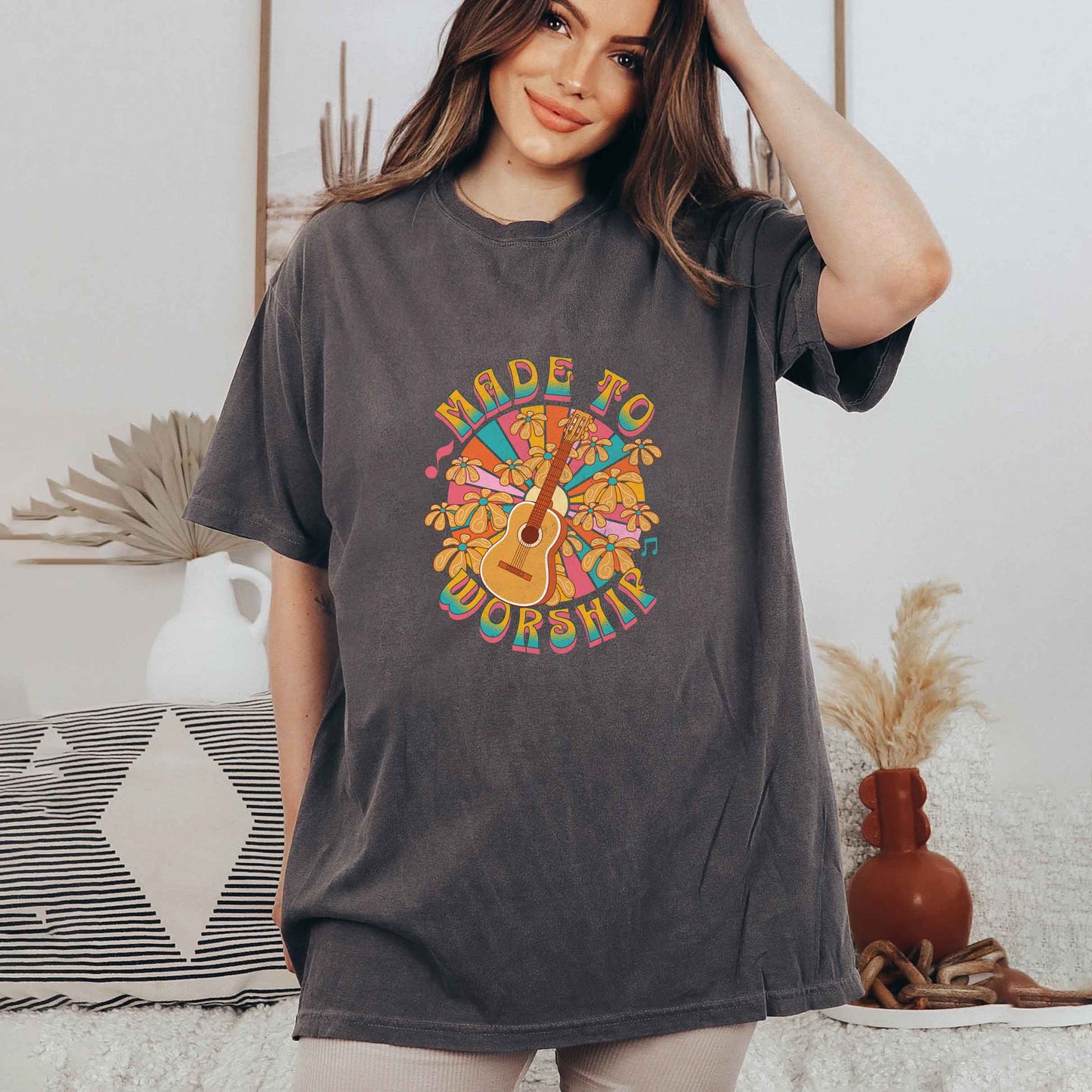 Made To Worship Guitar | Garment Dyed Tee