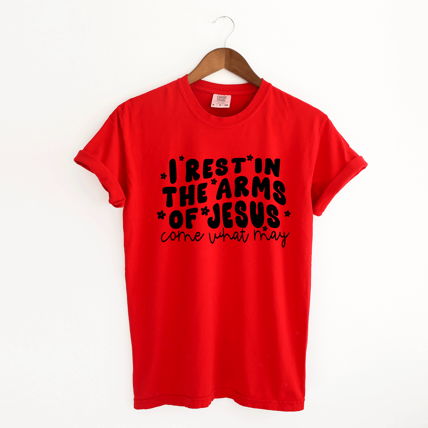 I Rest In The Arms Of Jesus | Garment Dyed Tee