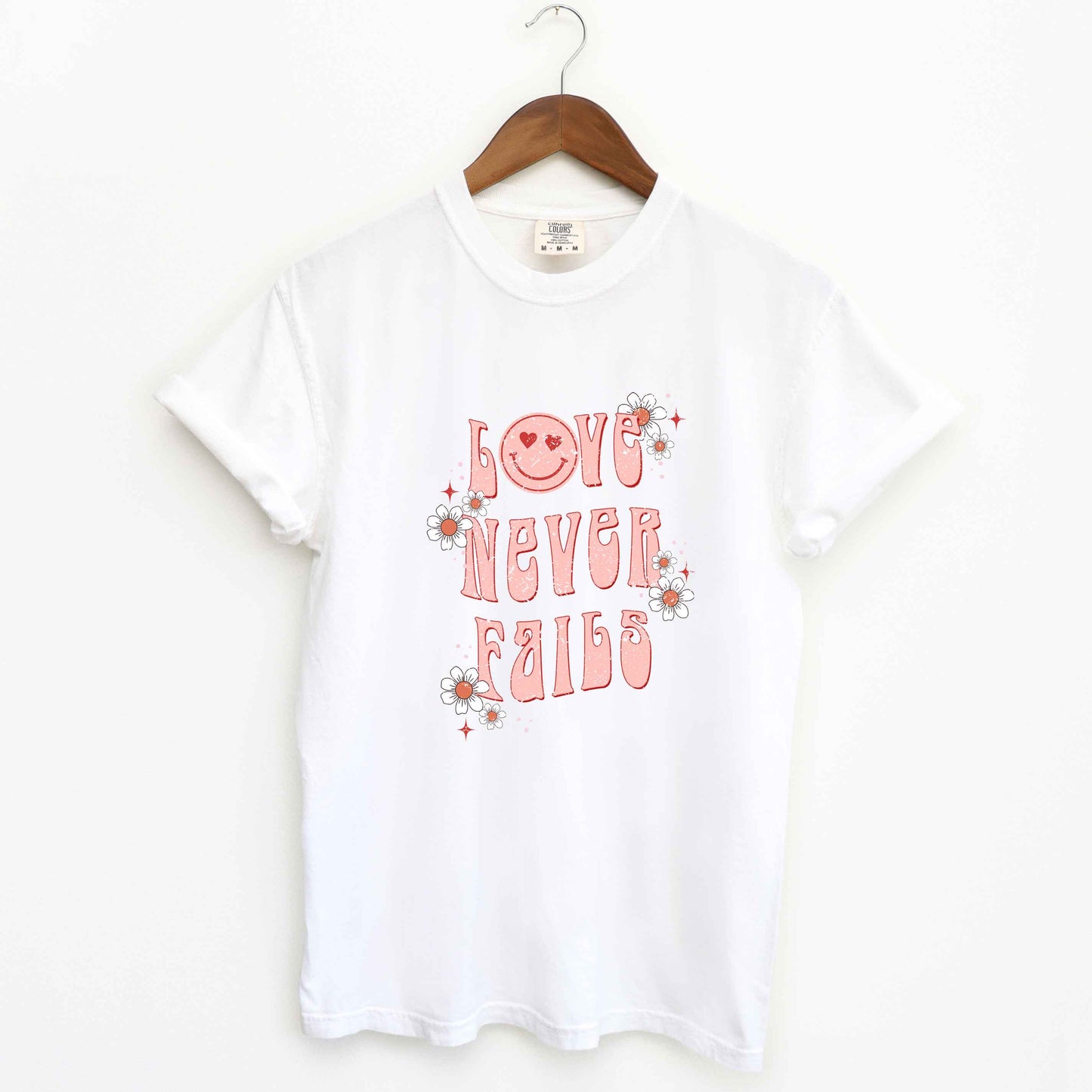 Love Never Fails Smiley | Garment Dyed Tee
