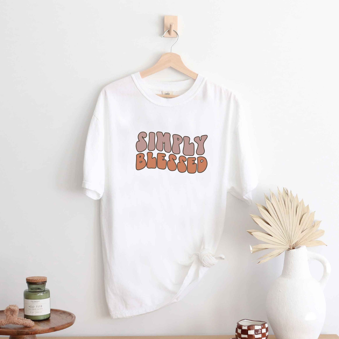 Retro Simply Blessed | Garment Dyed Tee