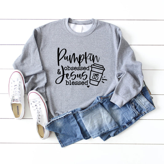 Pumpkin Obsessed Jesus Blessed | Sweatshirt