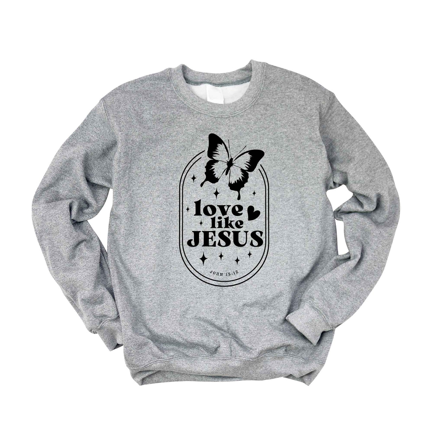 Love Like Jesus Butterfly Oval | Sweatshirt