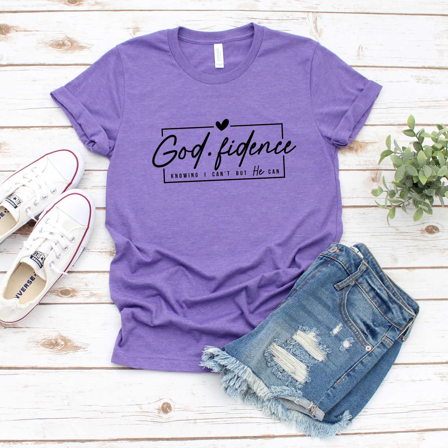 Godfidence Knowing I Can't But He Can | Short Sleeve Crew Neck