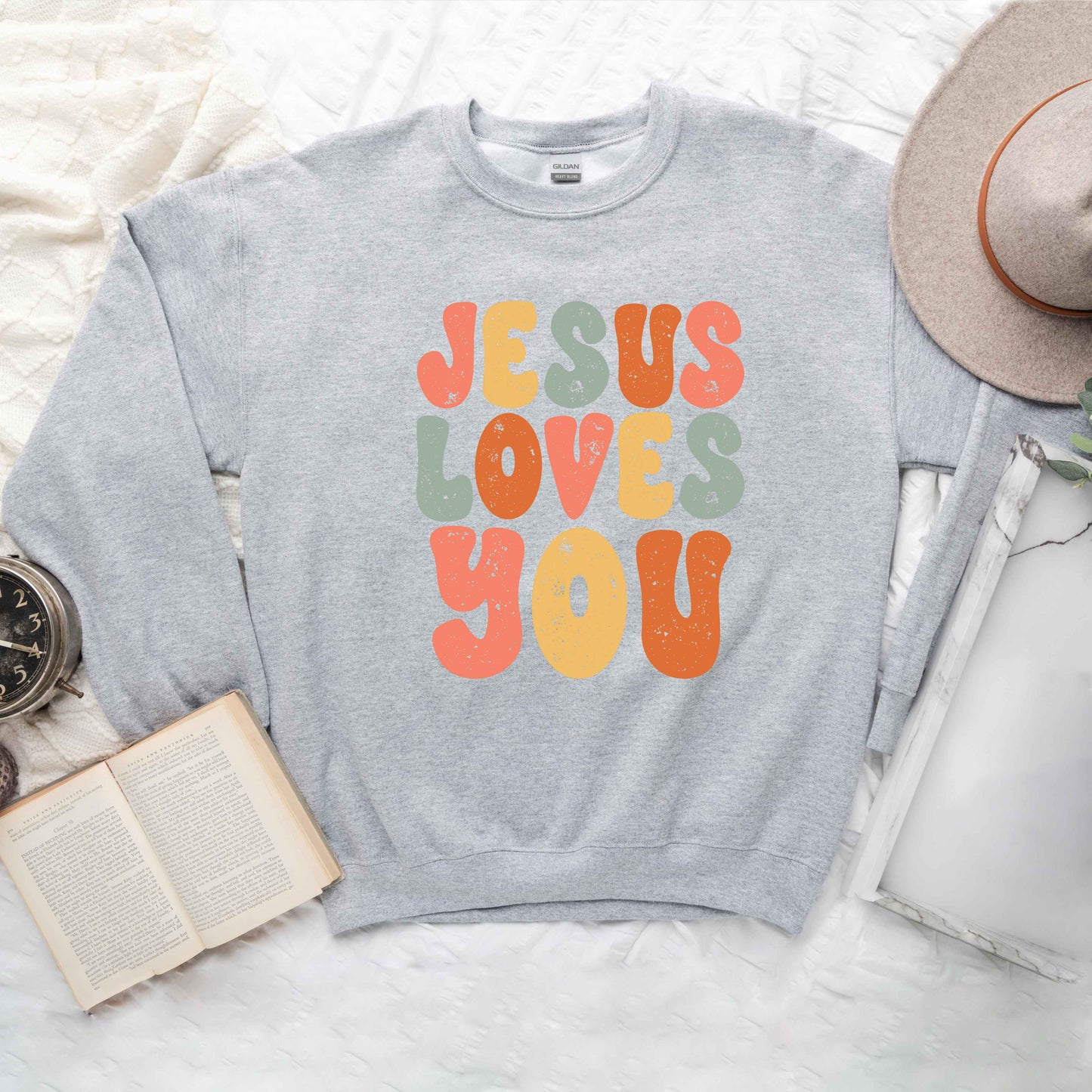 Jesus Loves You Colorful | Sweatshirt