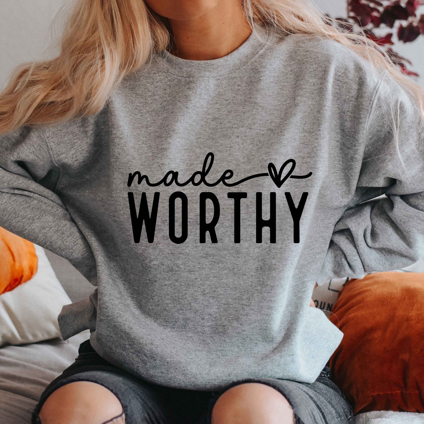 Made Worthy Heart | Sweatshirt