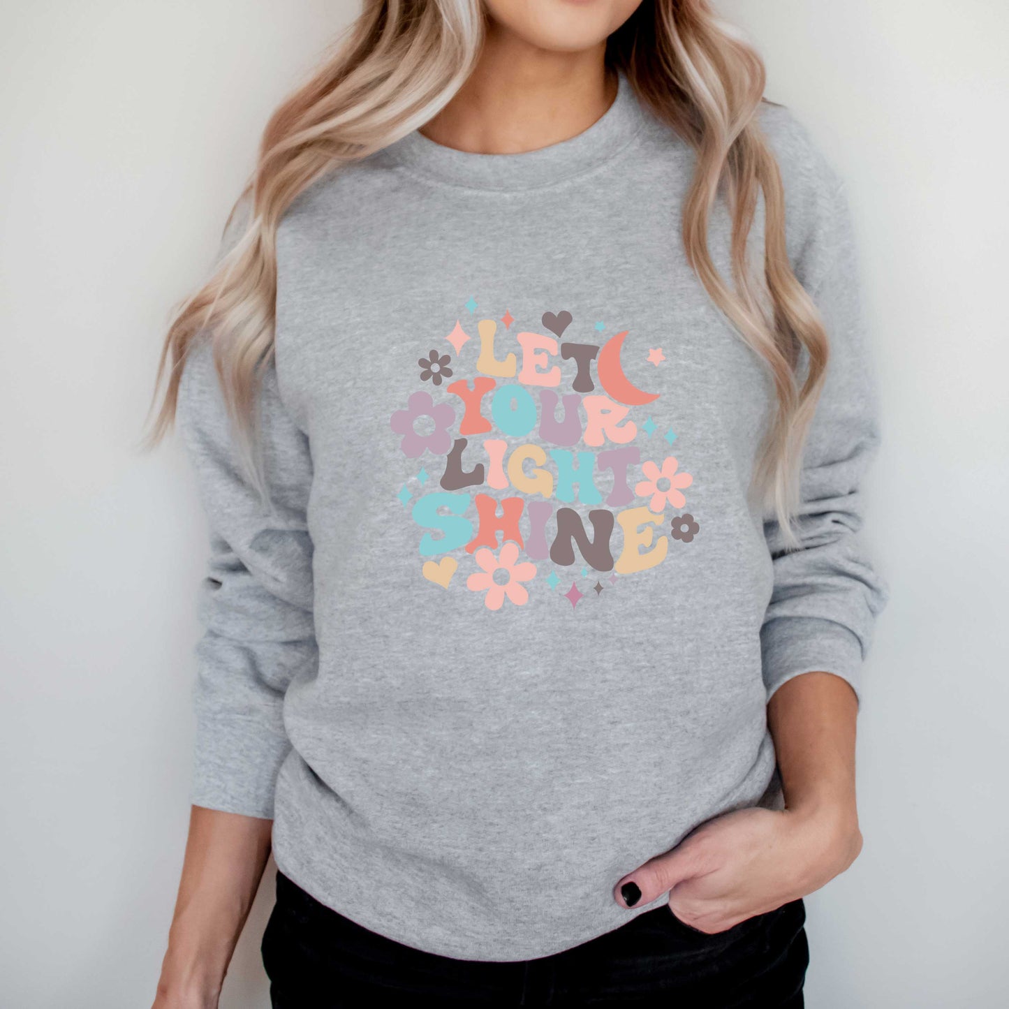 Let Your Light Shine Flowers | Sweatshirt
