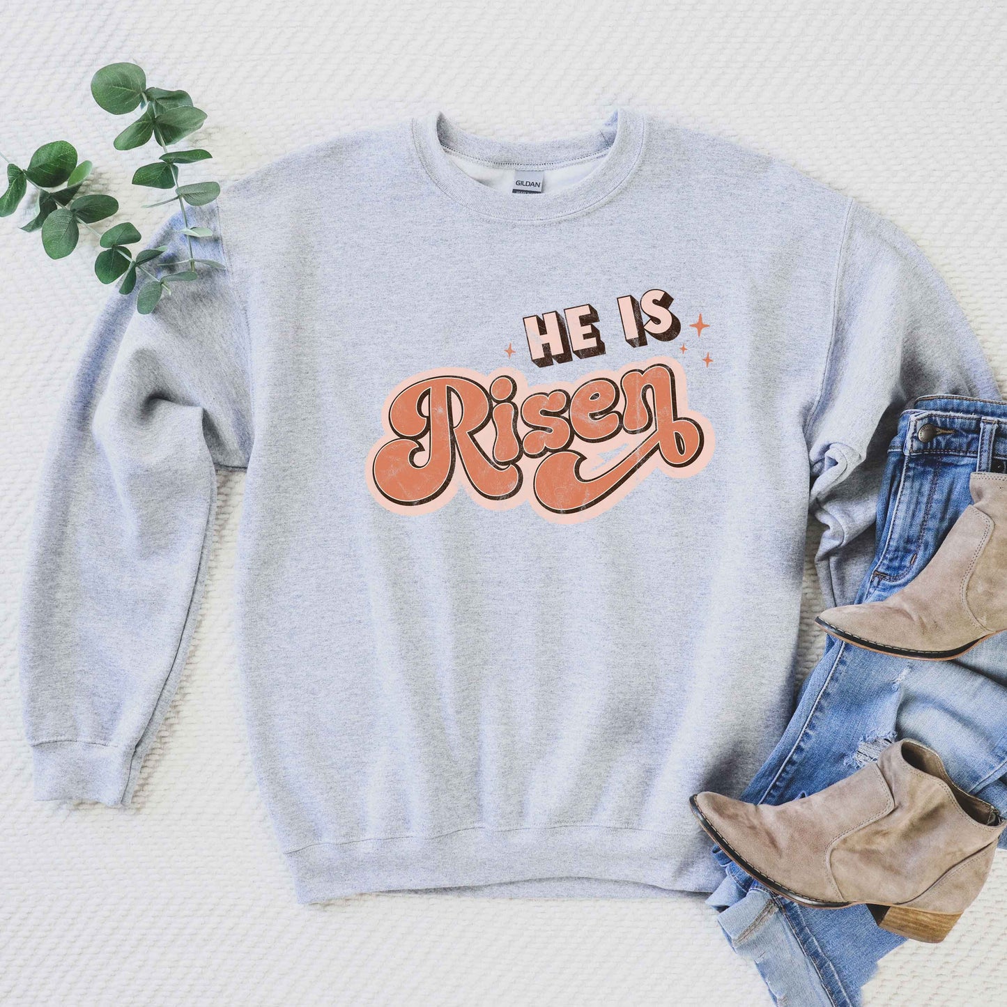 Retro He Is Risen | Sweatshirt