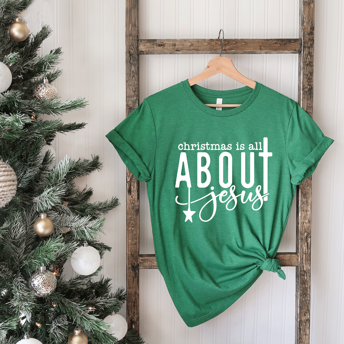 Christmas Is All About Jesus | Short Sleeve Crew Neck