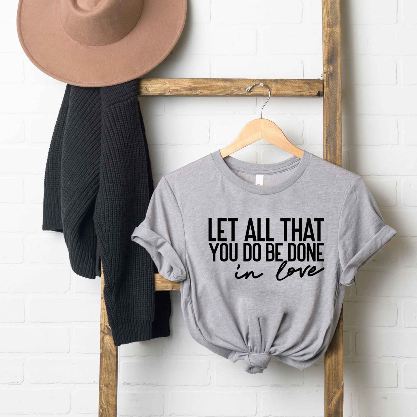 Be Done In Love Cursive | Short Sleeve Crew Neck