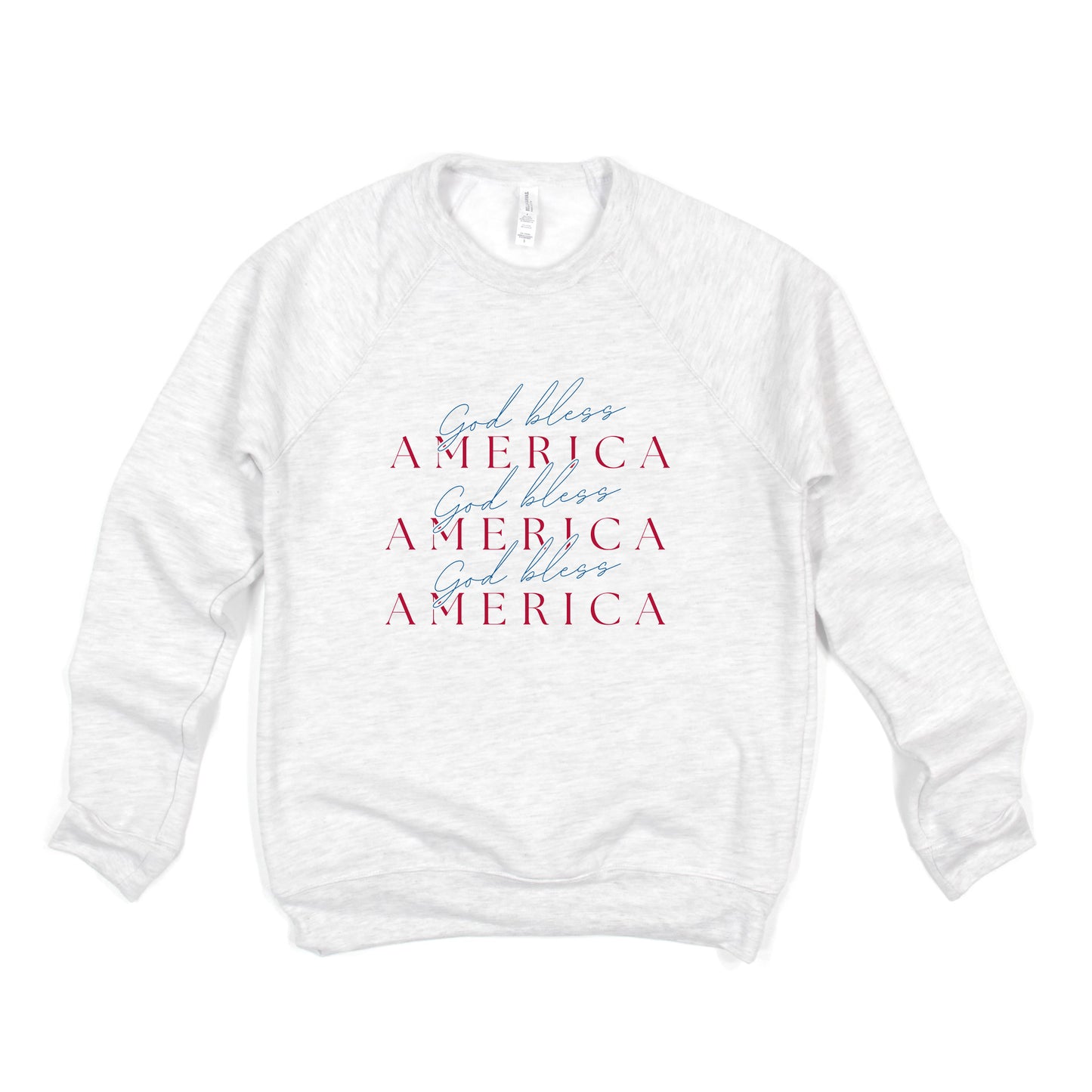 God Bless America Stacked | Bella Canvas Premium Sweatshirt