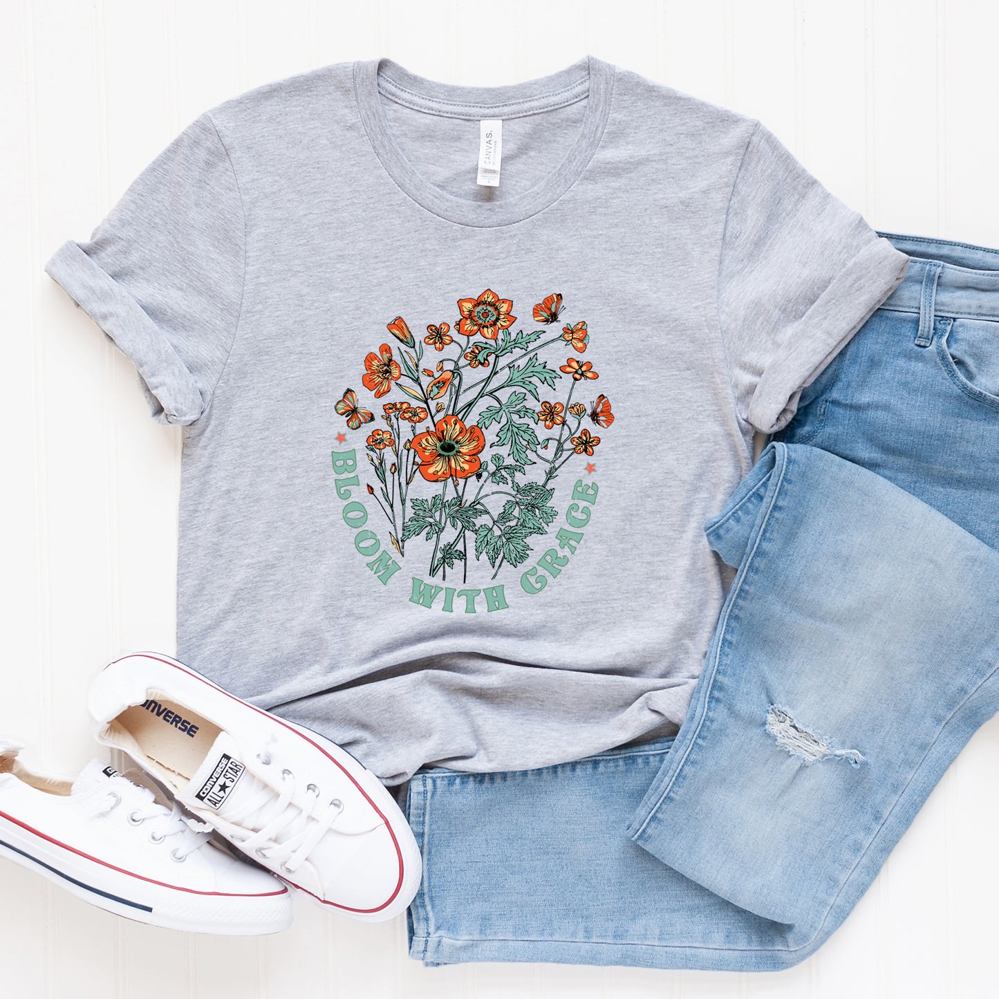 Bloom With Grace | Short Sleeve Crew Neck