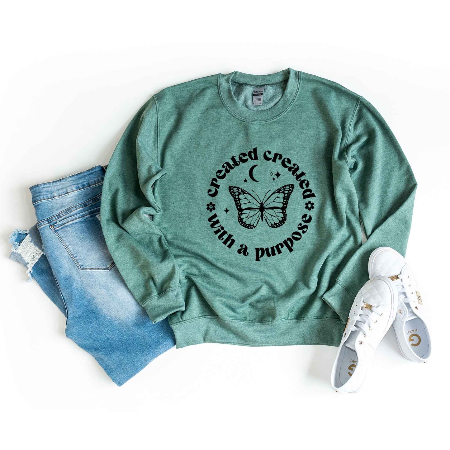 Created With A Purpose Butterfly | Sweatshirt